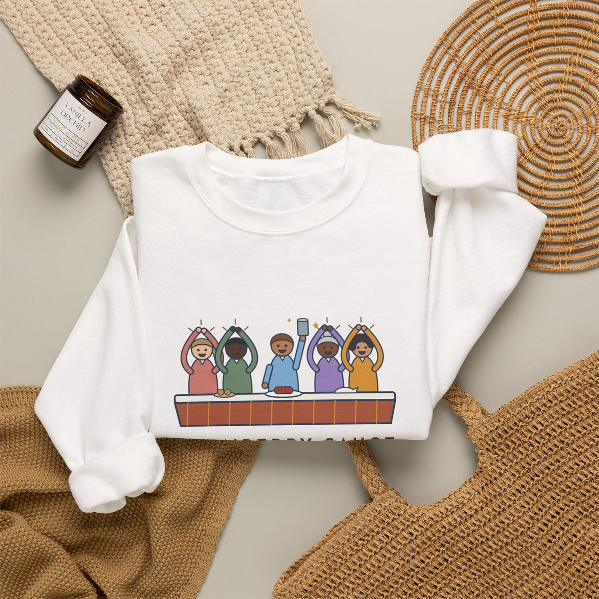 Thanksgiving Sweatshirt, Cranberry Sauce Out of the Can in One Piece, The Table Applauded, Funny Cranberry Ovation Crewneck