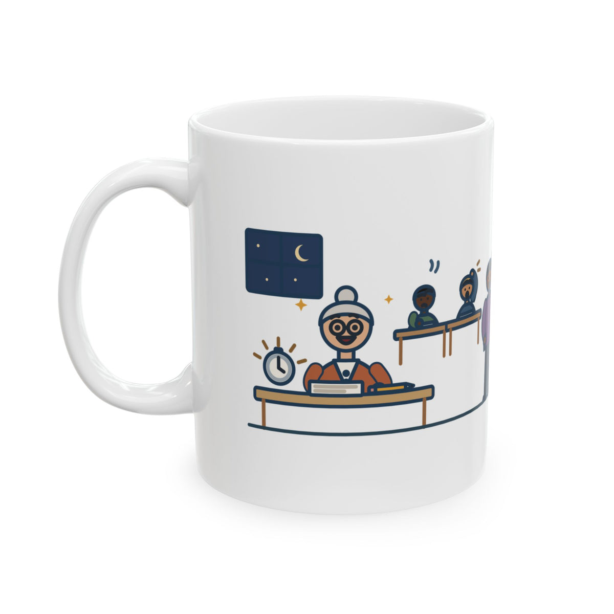 Adult Education Teacher Coffee Mug 11oz - A Grandmother Finished the Math Section First
