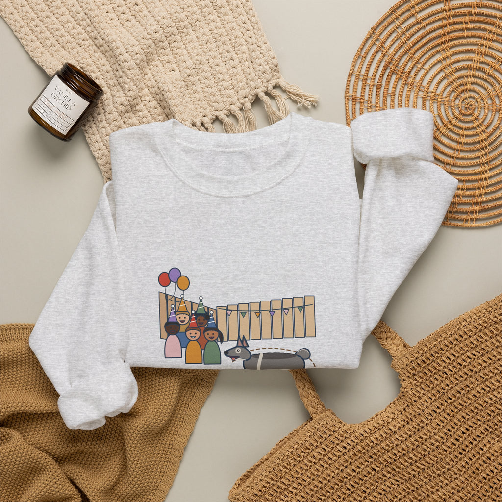 Swedish Vallhund Crewneck Sweatshirt - Herded the Birthday Party Into One Corner
