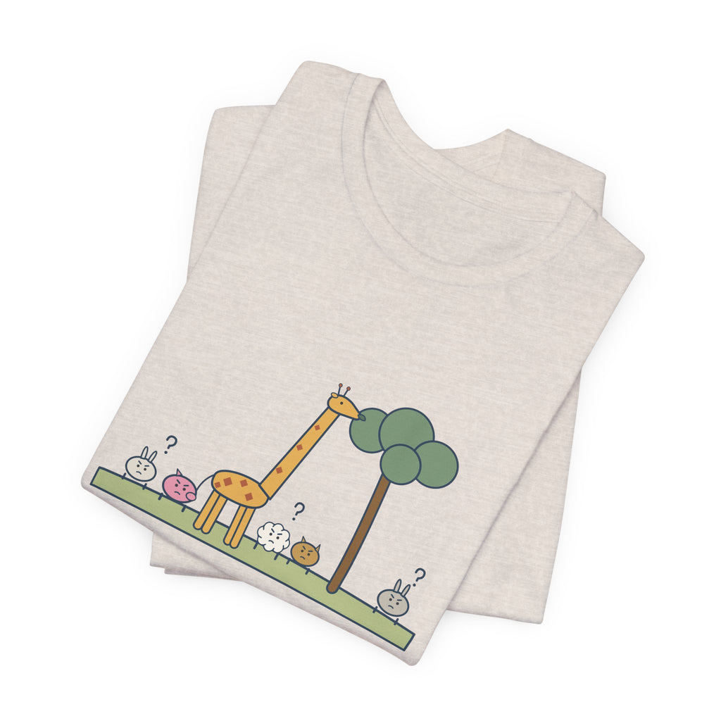 Emerson Quote T-Shirt, To Be Great Is to Be Misunderstood, Wisdom Tall Giraffe Tee