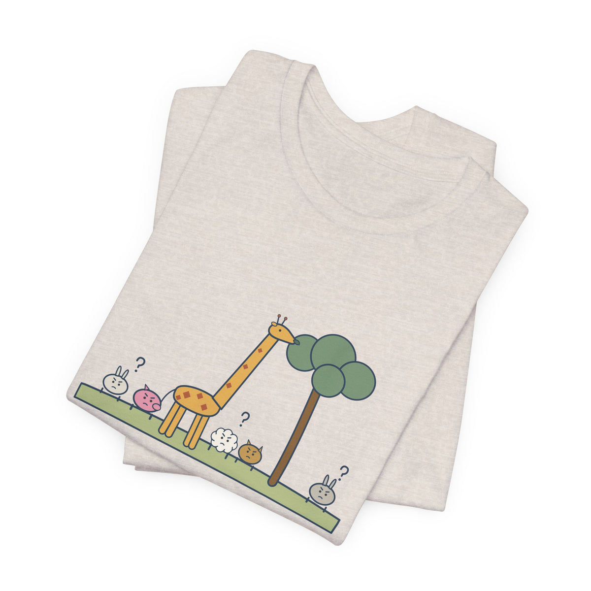 Emerson Quote T-Shirt, To Be Great Is to Be Misunderstood, Wisdom Tall Giraffe Tee