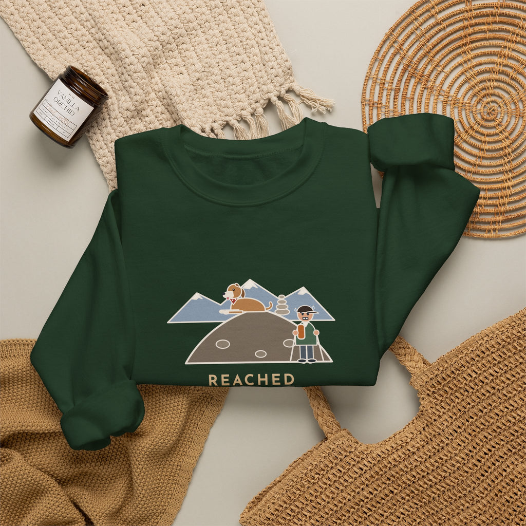 Funny Colorado Hiking Crewneck Sweatshirt - Summit Dog Got There an Hour Earlier