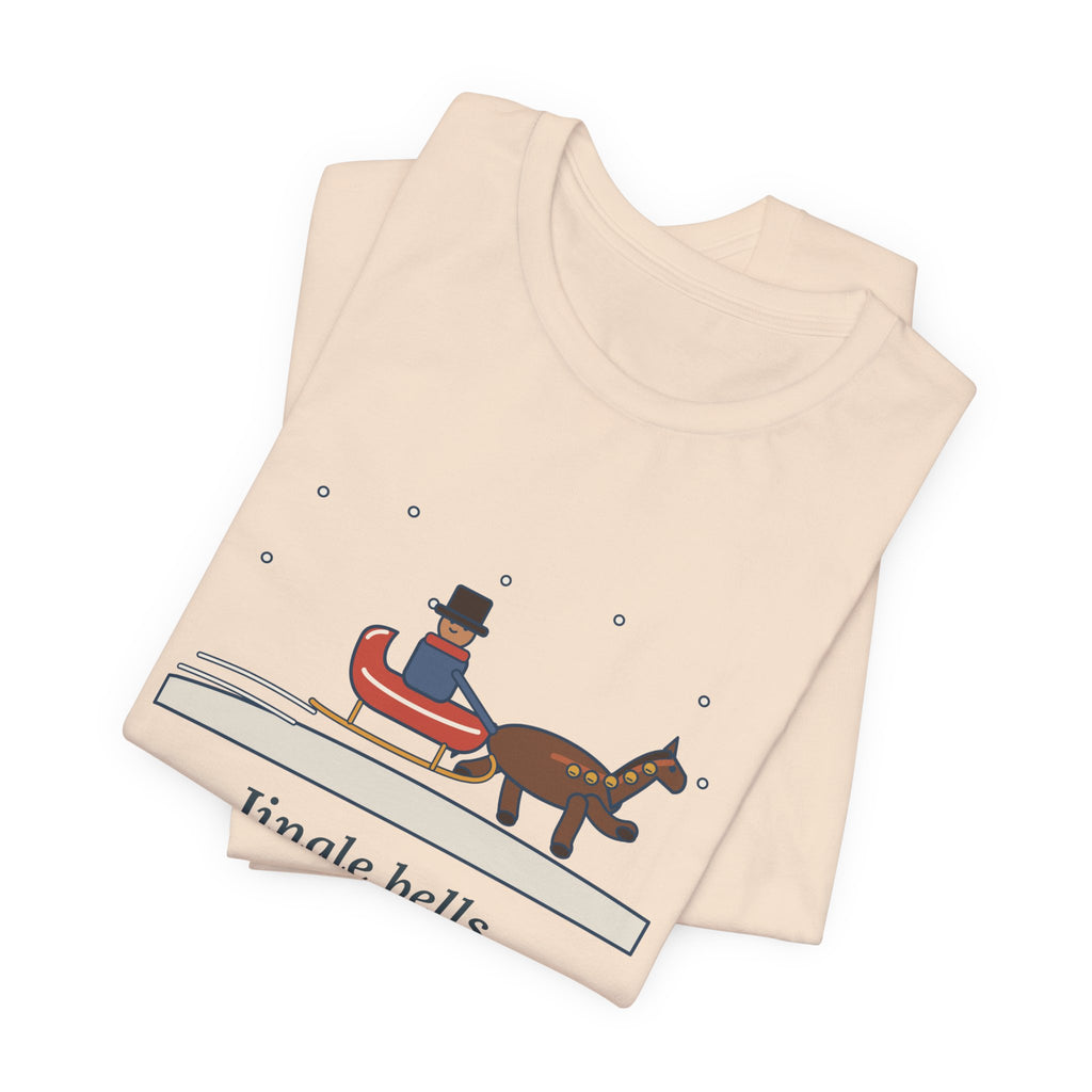 Pierpont Quote T-Shirt, Sleigh Bells in the Snow, Christmas One-Horse Sleigh Tee