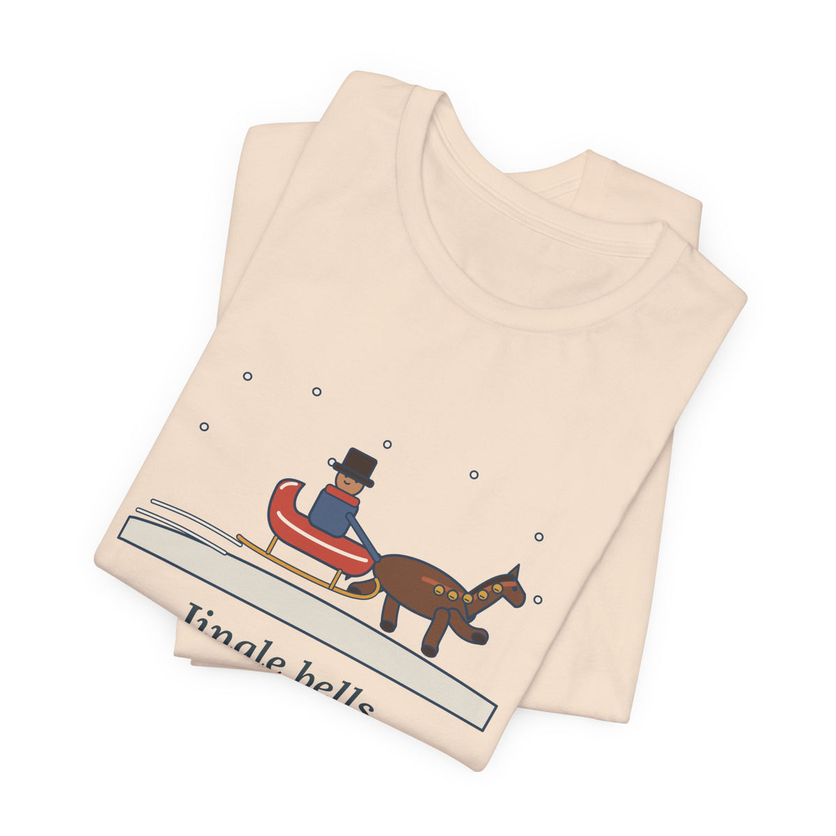 Pierpont Quote T-Shirt, Sleigh Bells in the Snow, Christmas One-Horse Sleigh Tee