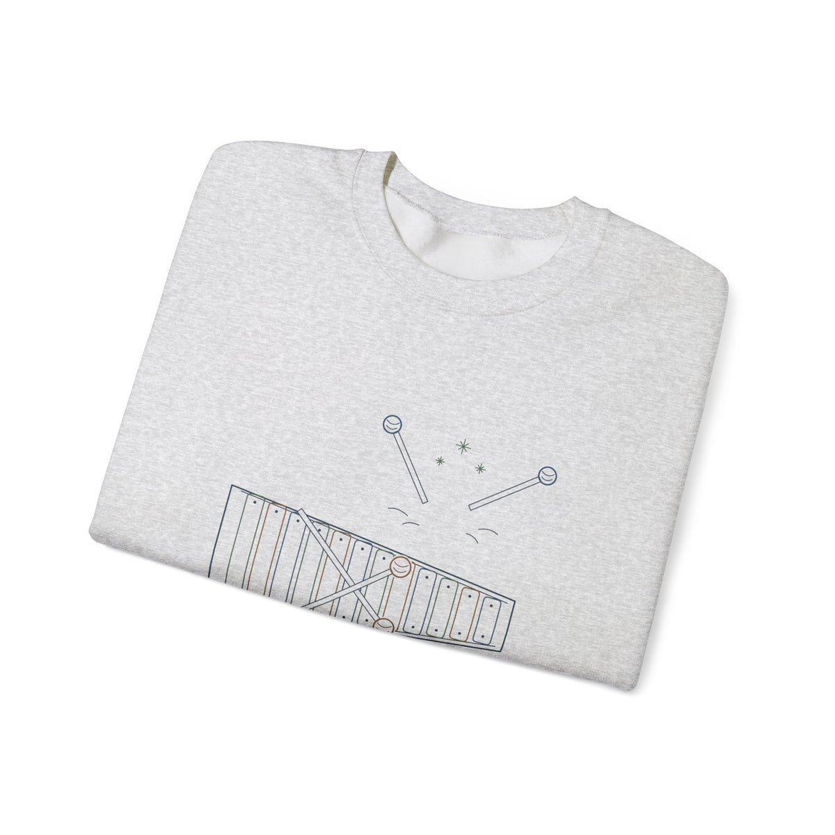 Elementary Music Teacher Crewneck Sweatshirt - Mallets Down, Eyes Up. Music Class Gift