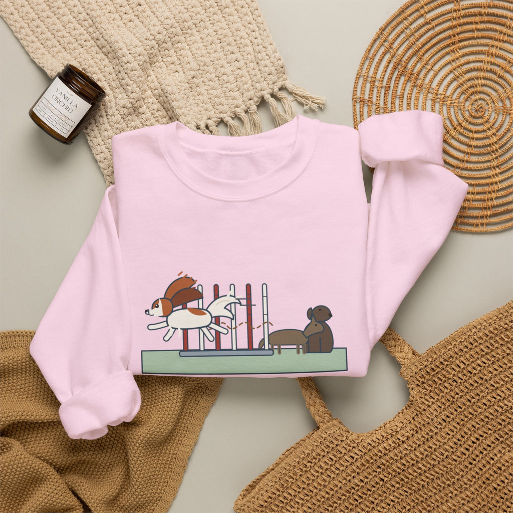 Papillon Crewneck Sweatshirt - Six Pounds, Fastest Weave Poles Agility Gift