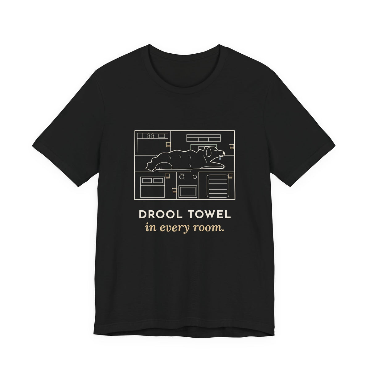 Newfoundland Dog T-Shirt - Drool Towel in Every Room Funny Newfie Owner Tee