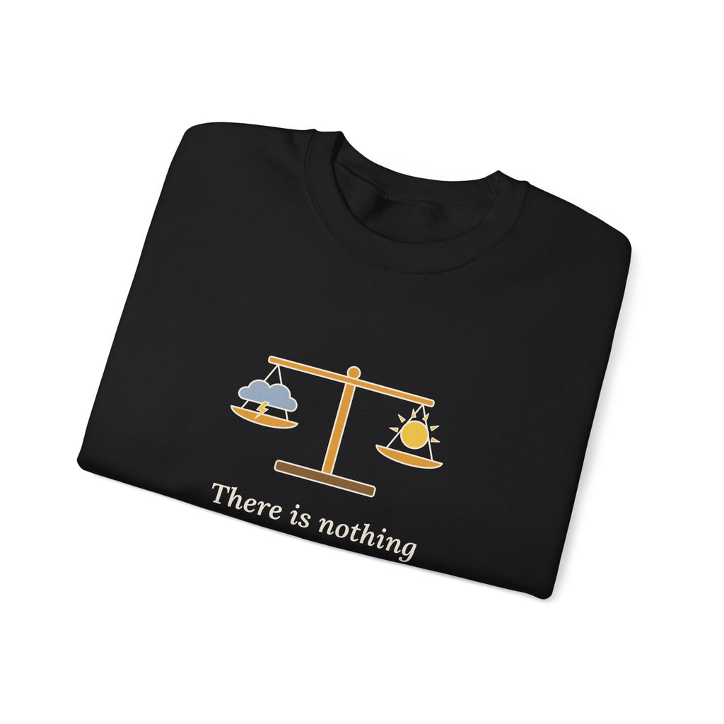 Nothing Either Good or Bad But Thinking Makes It So Sweatshirt, Mindset Shakespeare Quote Crewneck with Balanced Scale