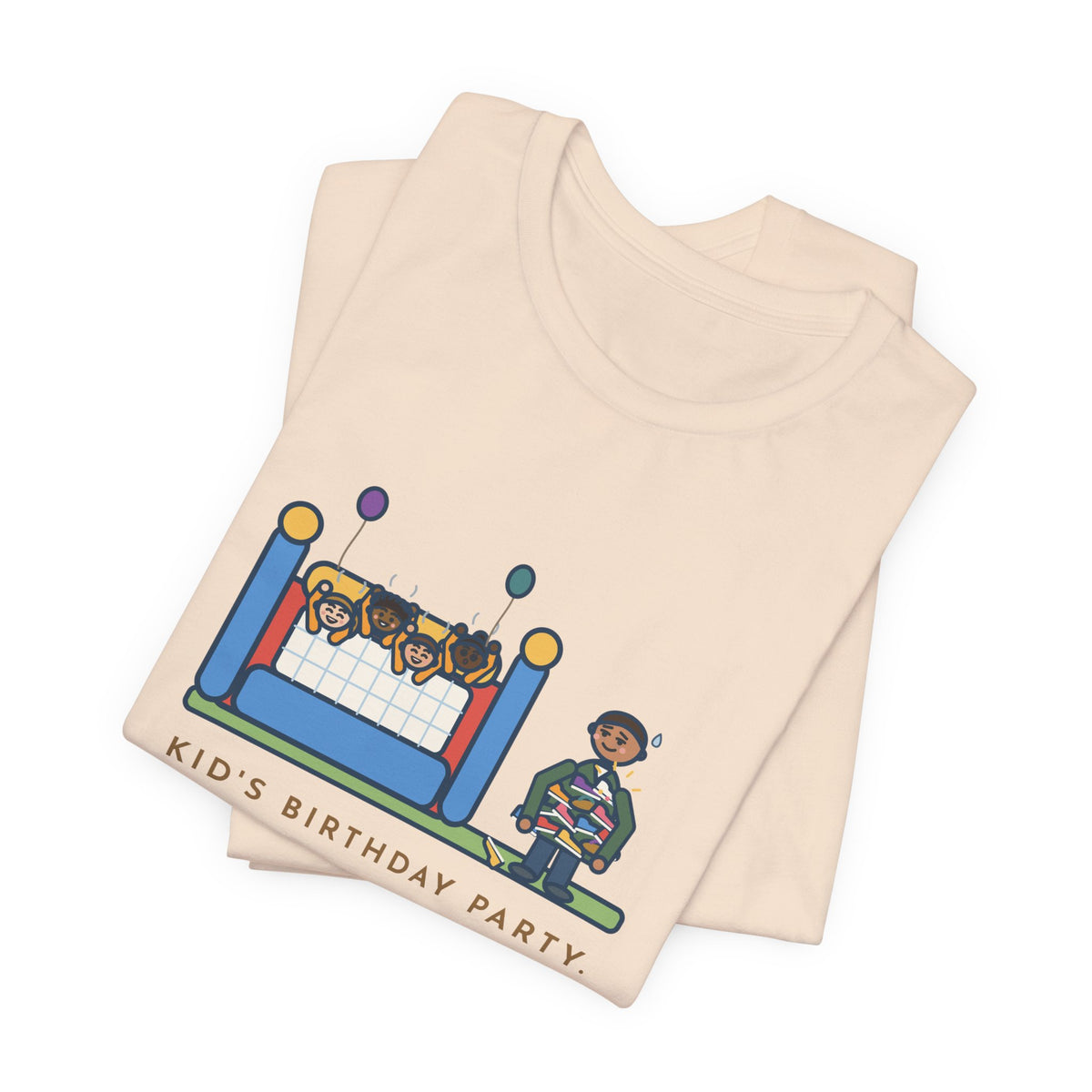 Funny Birthday Party T-Shirt, Sixteen Kids, One Bounce House, and I Held Every Shoe, Backyard Party Tee
