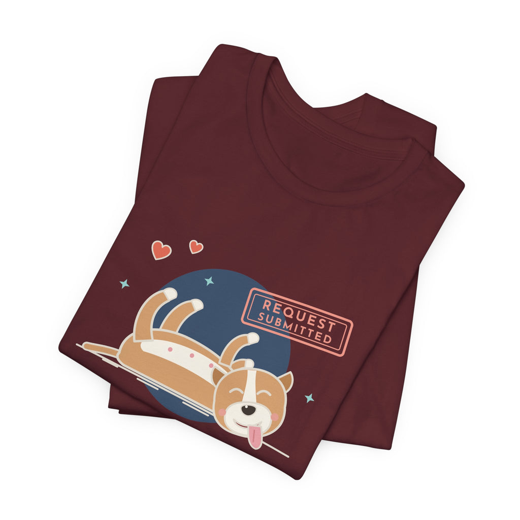 Pit Bull-Type Dog T-Shirt - I Fall Over to Request Belly Rubs Happy Pittie Tee