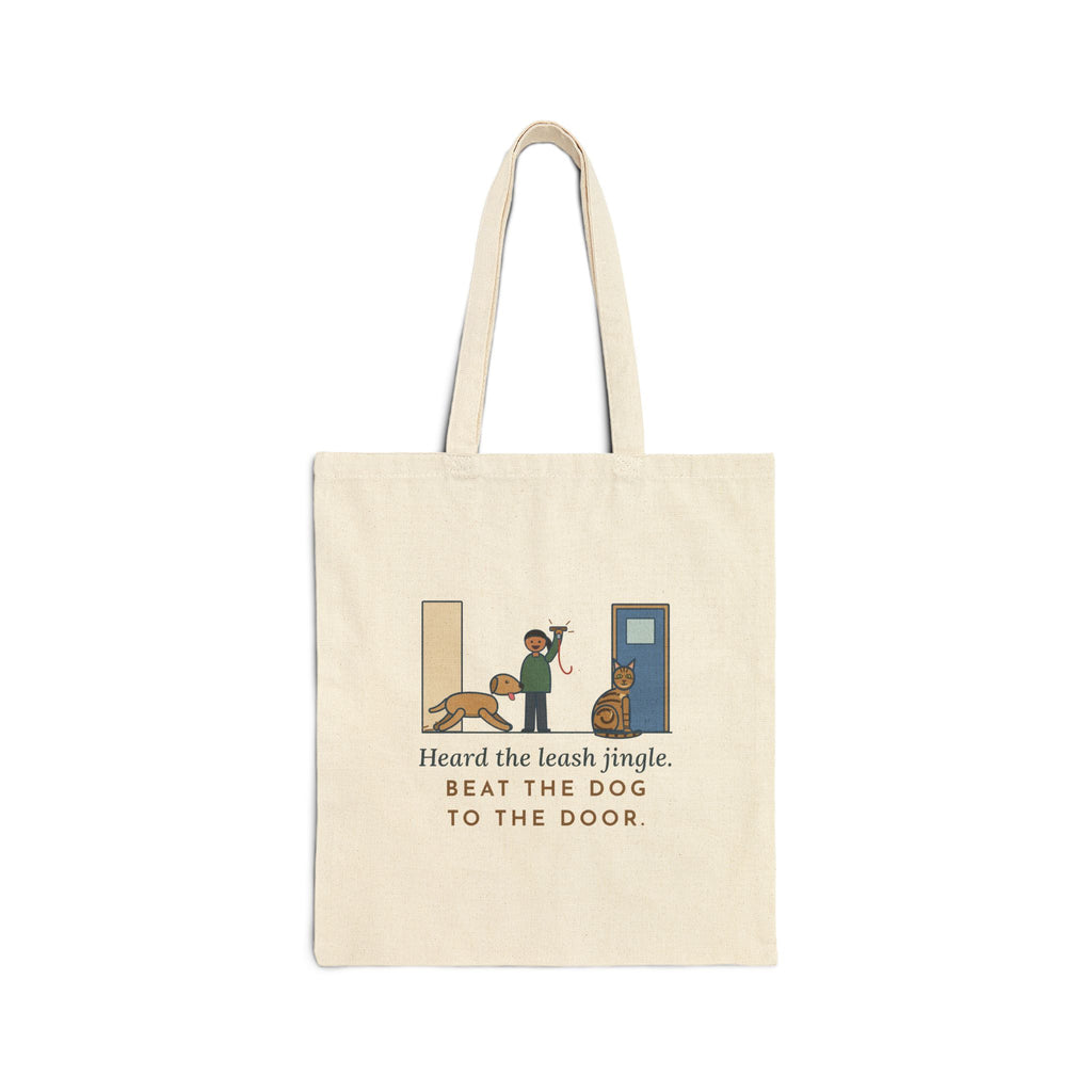 Sokoke Cat Tote Bag - Heard the Leash Jingle, Beat the Dog to the Door