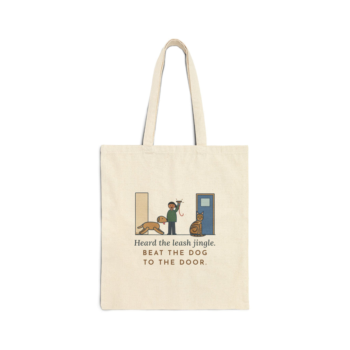 Sokoke Cat Tote Bag - Heard the Leash Jingle, Beat the Dog to the Door