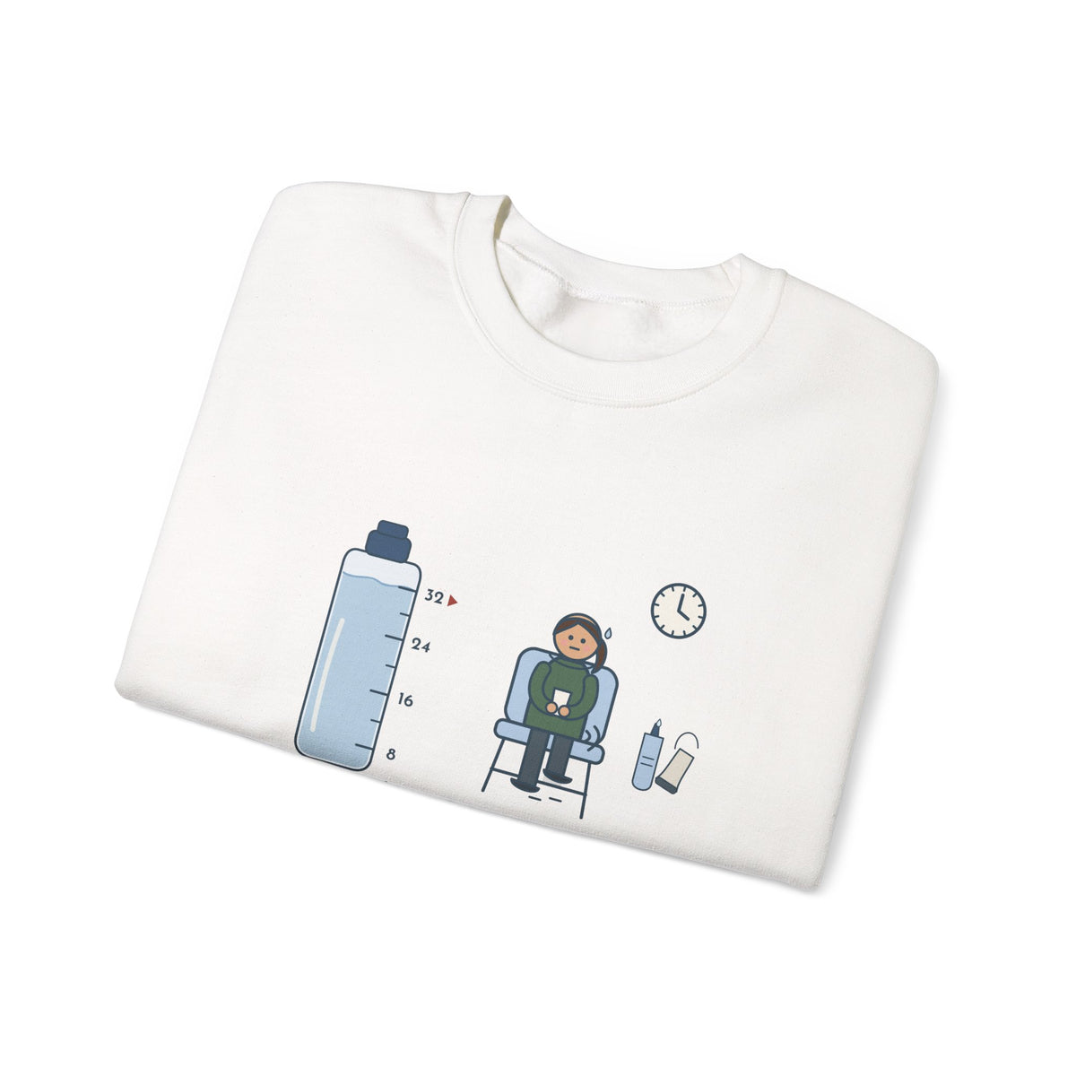Ultrasound Tech Crewneck Sweatshirt - Drink 32 Ounces. Now Hold It Until I Call You.