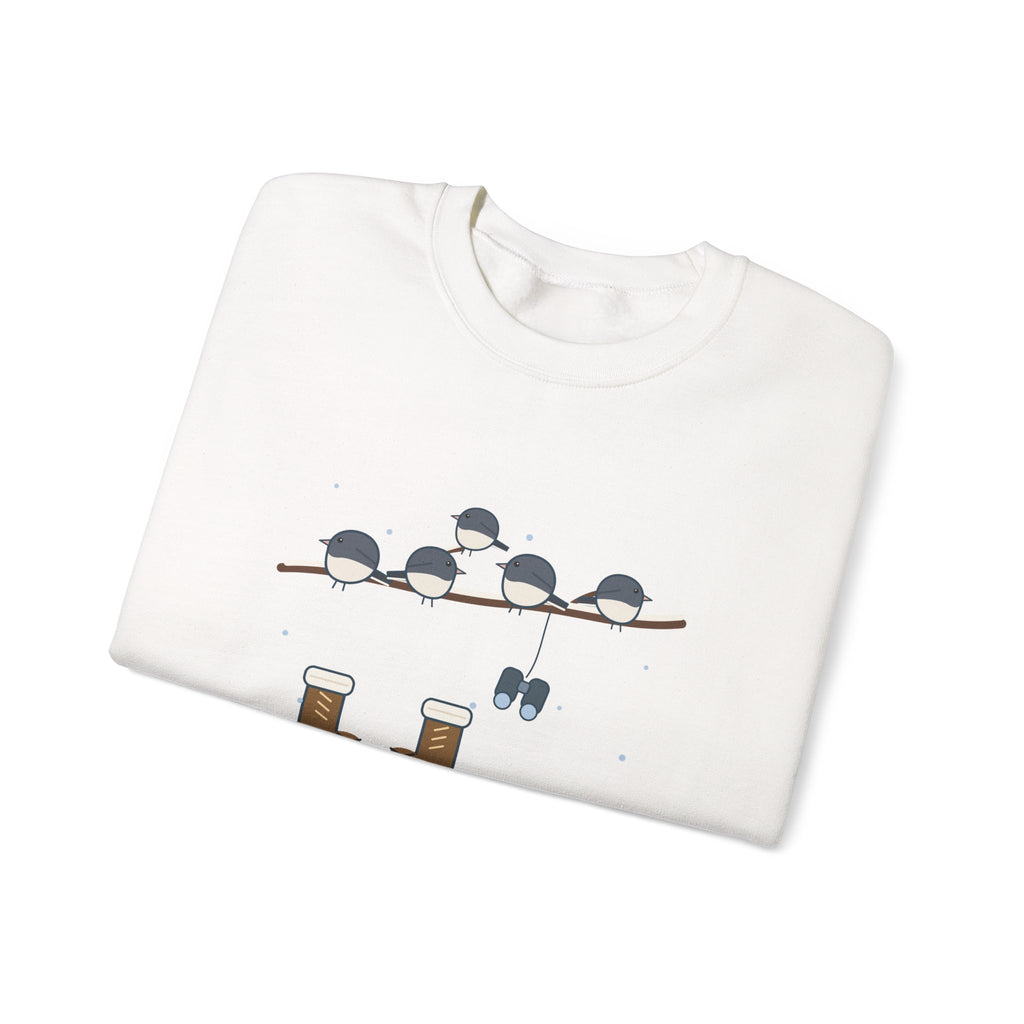 Winter Birders Crewneck Sweatshirt - Counting Juncos Until My Toes File a Complaint