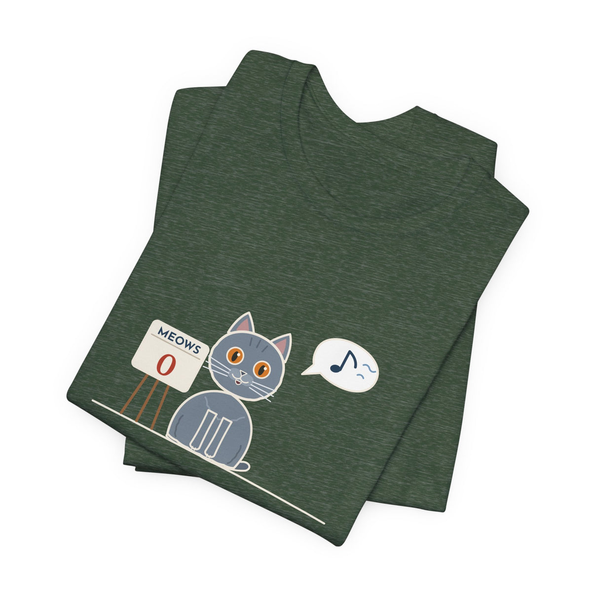 Chartreux Cat T-Shirt - Chirps Hello, Zero Meows Since Kittenhood Quiet Cat Tee