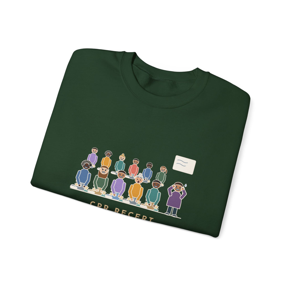 CPR Instructor Nurse Crewneck Sweatshirt - Recert Day, Sixty Cracking Knees