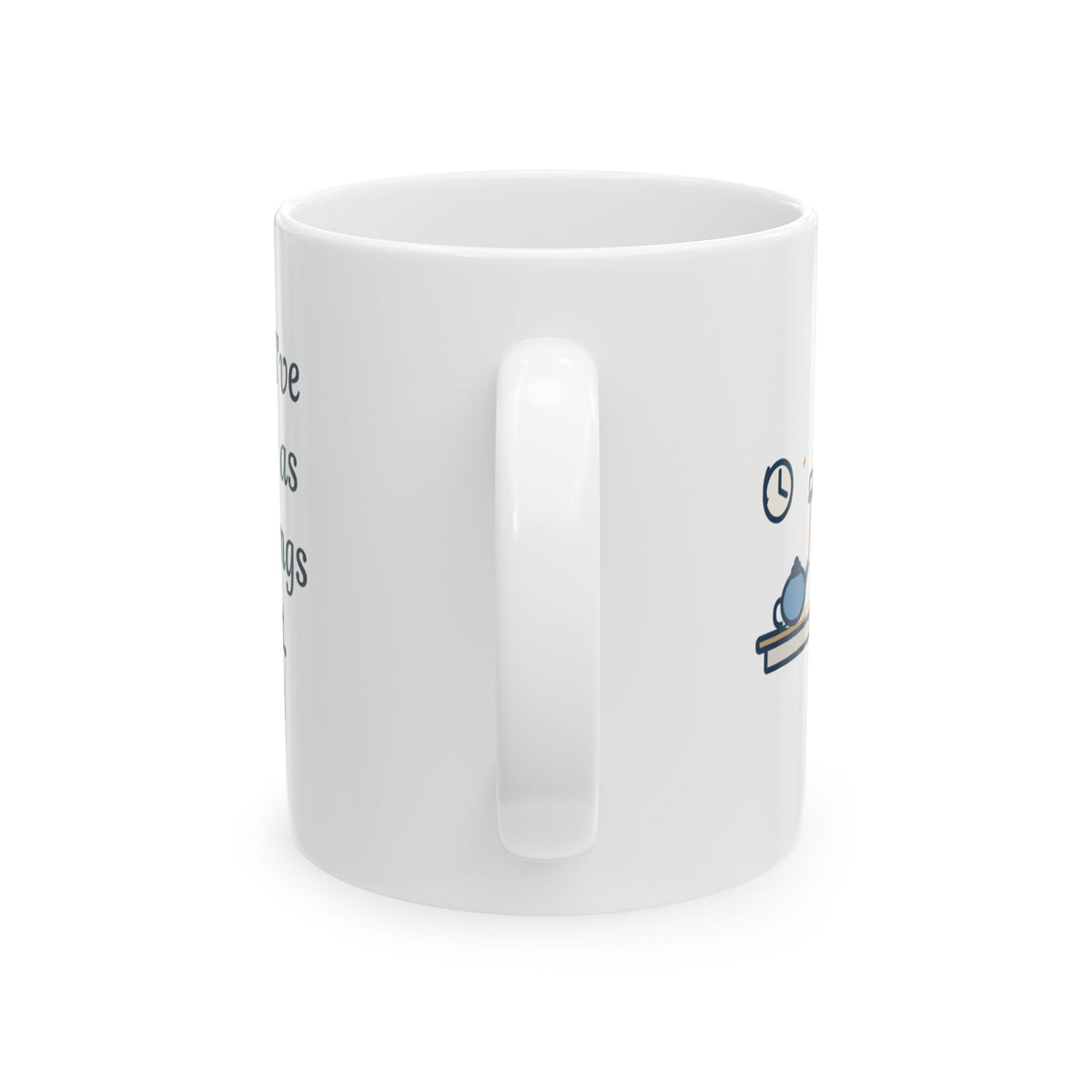 Lewis Carroll Literary Quote Mug, Six Impossible Things Before Breakfast, Whimsical Floating Breakfast Coffee Mug 11oz