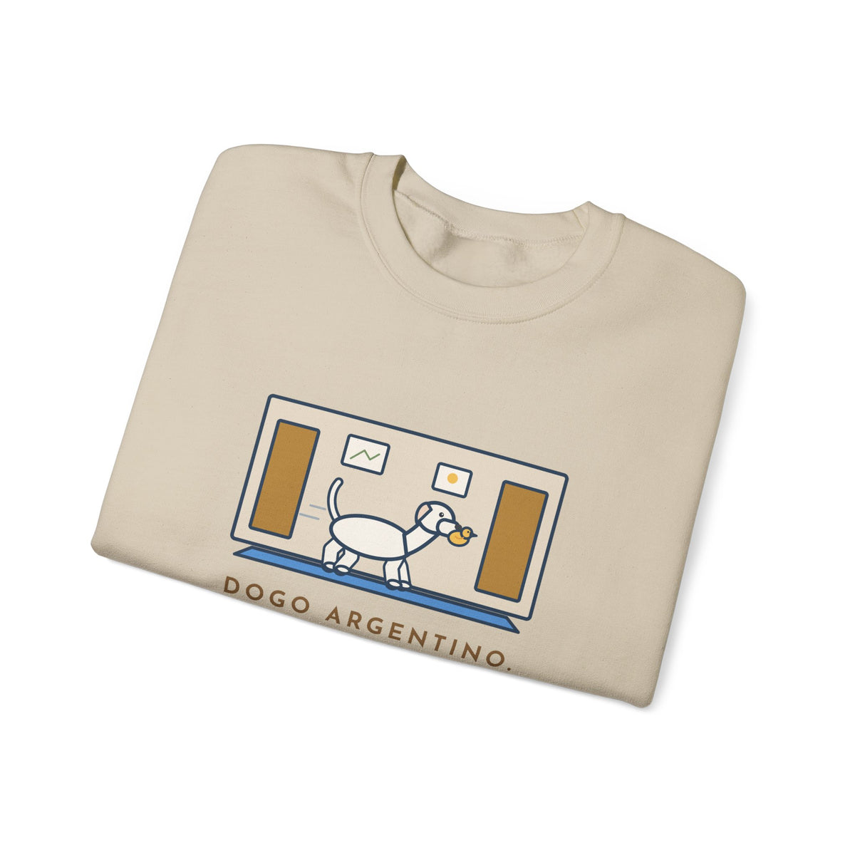 Dogo Argentino Sweatshirt, One Hundred Pounds, Carries His Stuffed Duck to Every Room, Funny Hallway Parade Crewneck