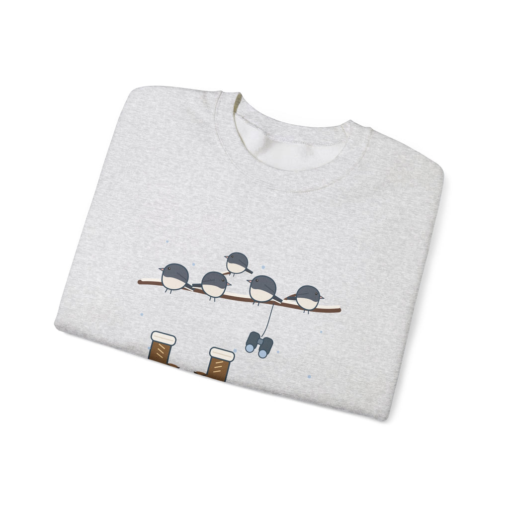 Winter Birders Crewneck Sweatshirt - Counting Juncos Until My Toes File a Complaint