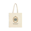 Gray Tabby Cat Tote Bag - Forehead M Initial, Nature's Own Letter Craft Tote