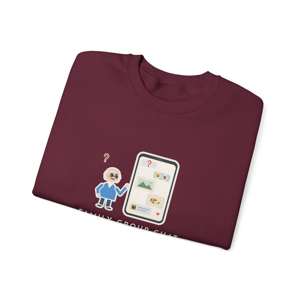 Mom Sweatshirt, Asked a Yes-or-No Question, Forty-Two Replies and Zero Answers, Funny Phone Thread Crewneck