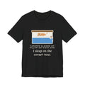 Funny Cavapoo T-Shirt, Claimed My Pillow on Night One, I Sleep on the Corner Now, Big Bed Tee