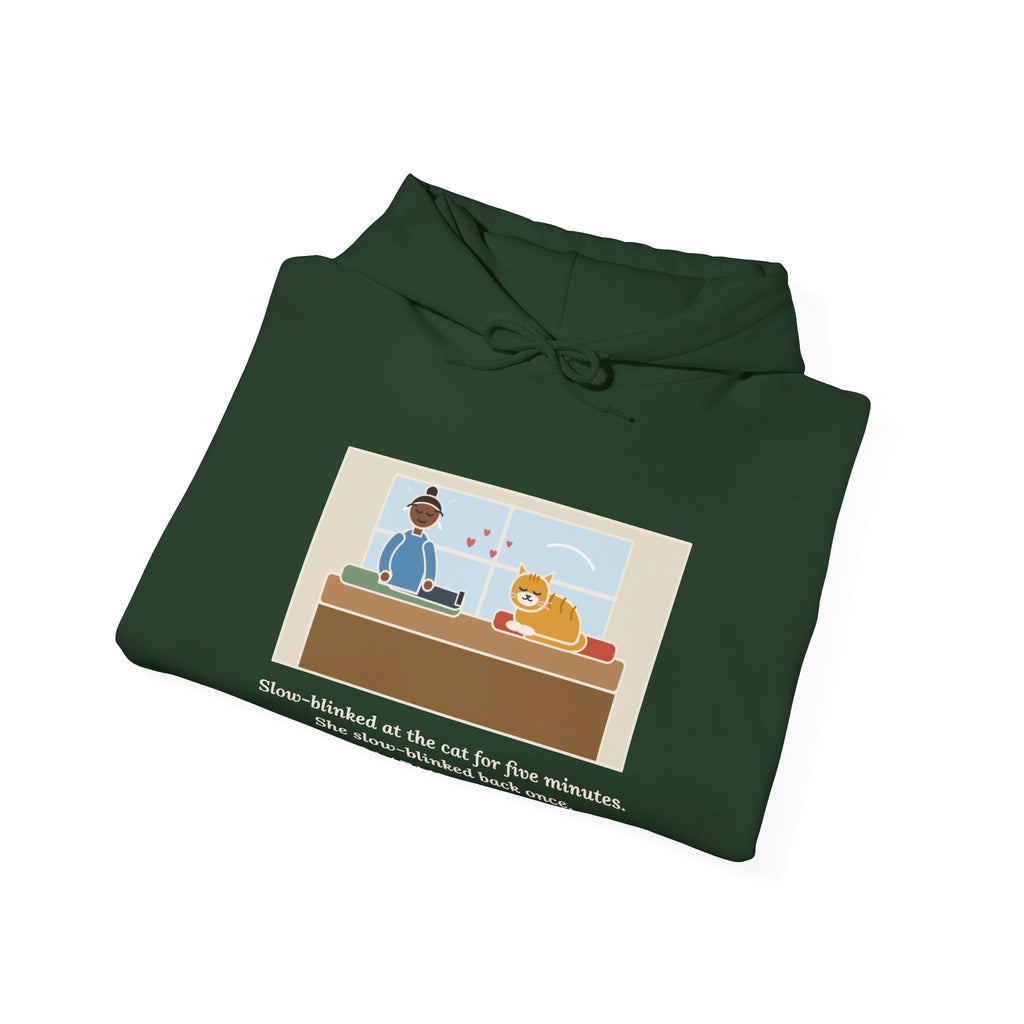 Funny Cat Love Hoodie, Five Minutes of Eye Kisses, She Blinked Back Once, Best Moment of My Week