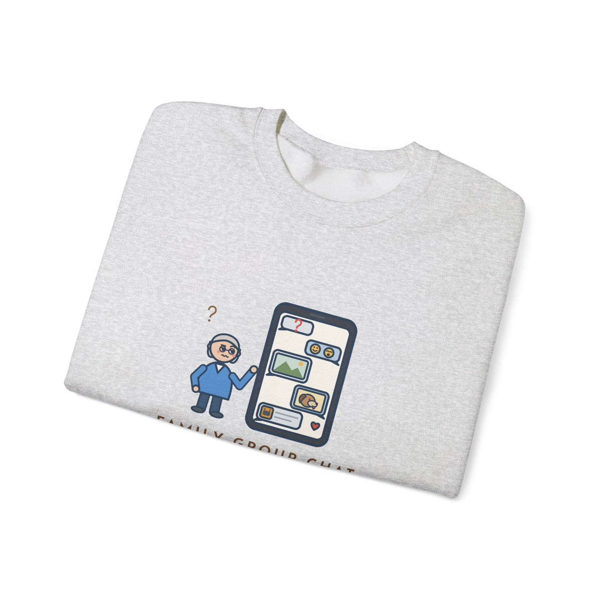 Mom Sweatshirt, Asked a Yes-or-No Question, Forty-Two Replies and Zero Answers, Funny Phone Thread Crewneck