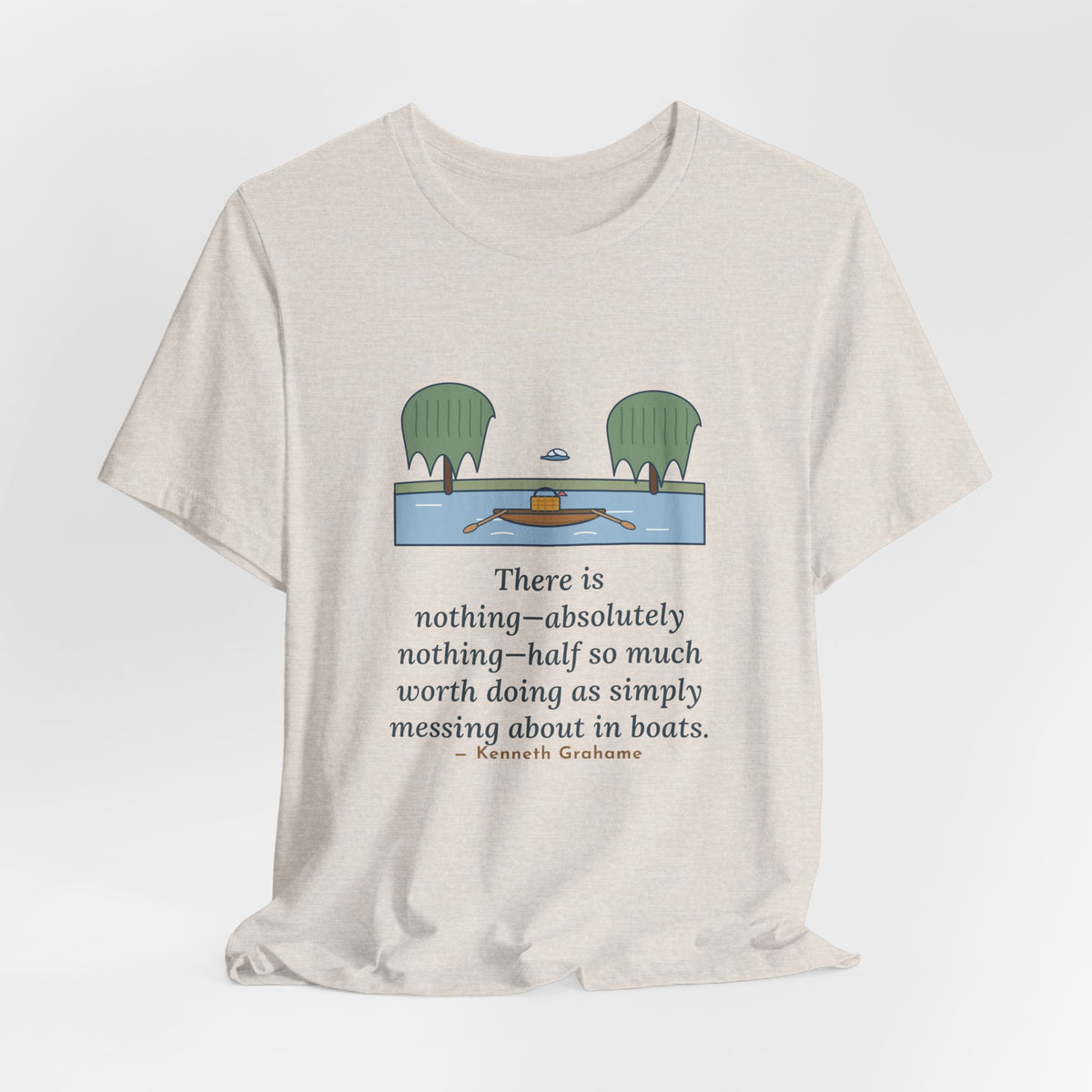 Grahame Quote T-Shirt, Simply Messing About in Boats, Boating River Rowboat Tee