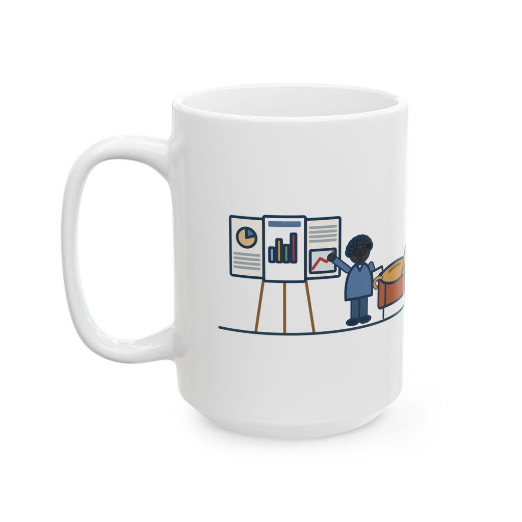Read My Capstone Poster to the Dog Four Times Before the Defense 15oz Mug, Large Funny Doctor of Nursing Practice Coffee Mug