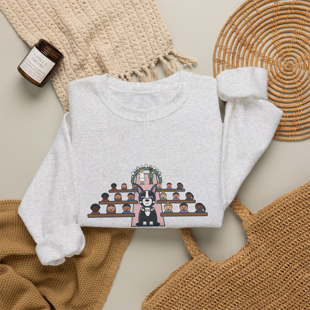 Boston Terrier Crewneck Sweatshirt - Ring Bearer Snort Heard Down the Aisle