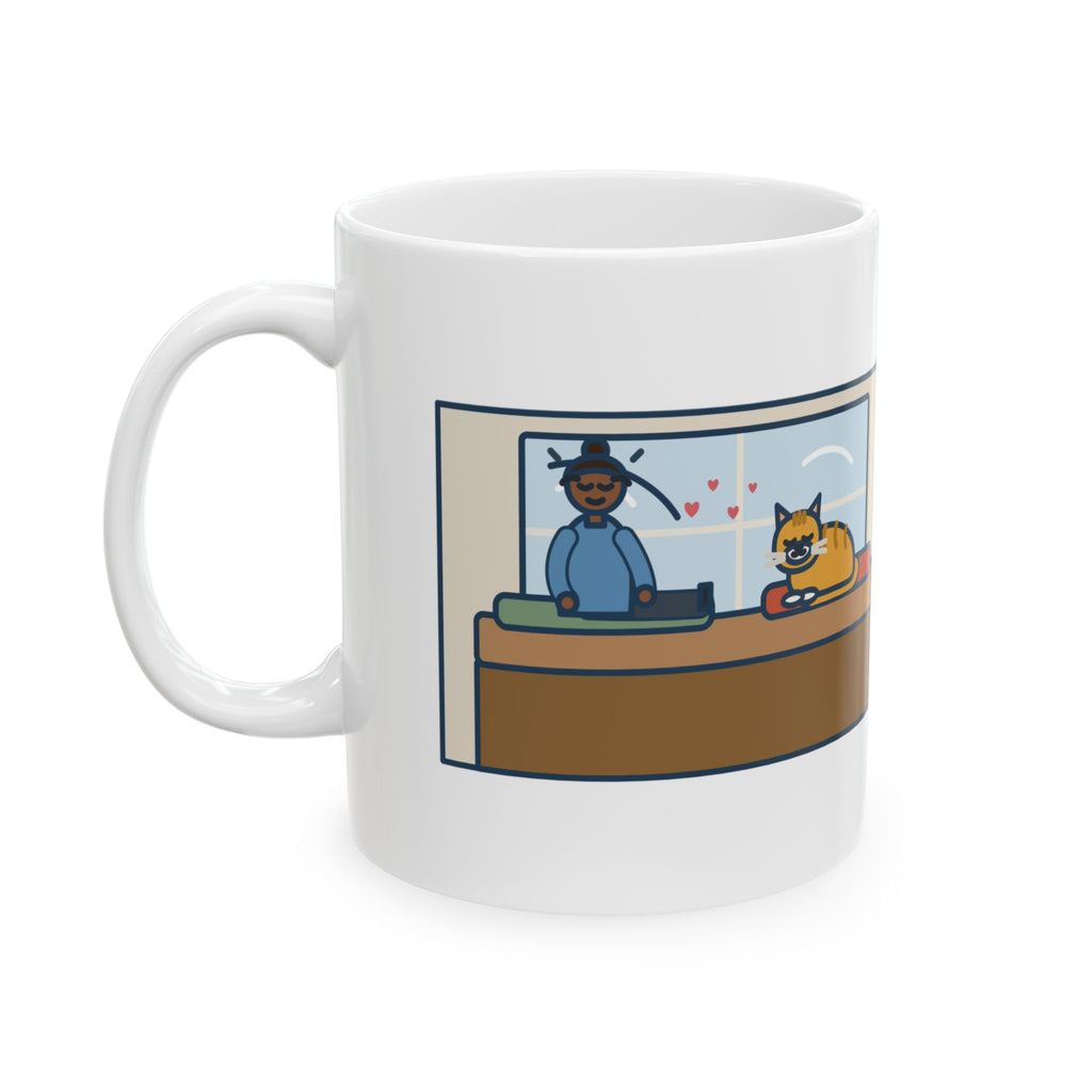 Cat Love Mug, Five Minutes of Eye Kisses, She Blinked Back Once, Best Moment of My Week, Funny Coffee Mug 11oz