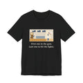 First One in the Gym. Last One to Hit the Lights. T-Shirt, Basketball Quote Tee with Late Free Throw