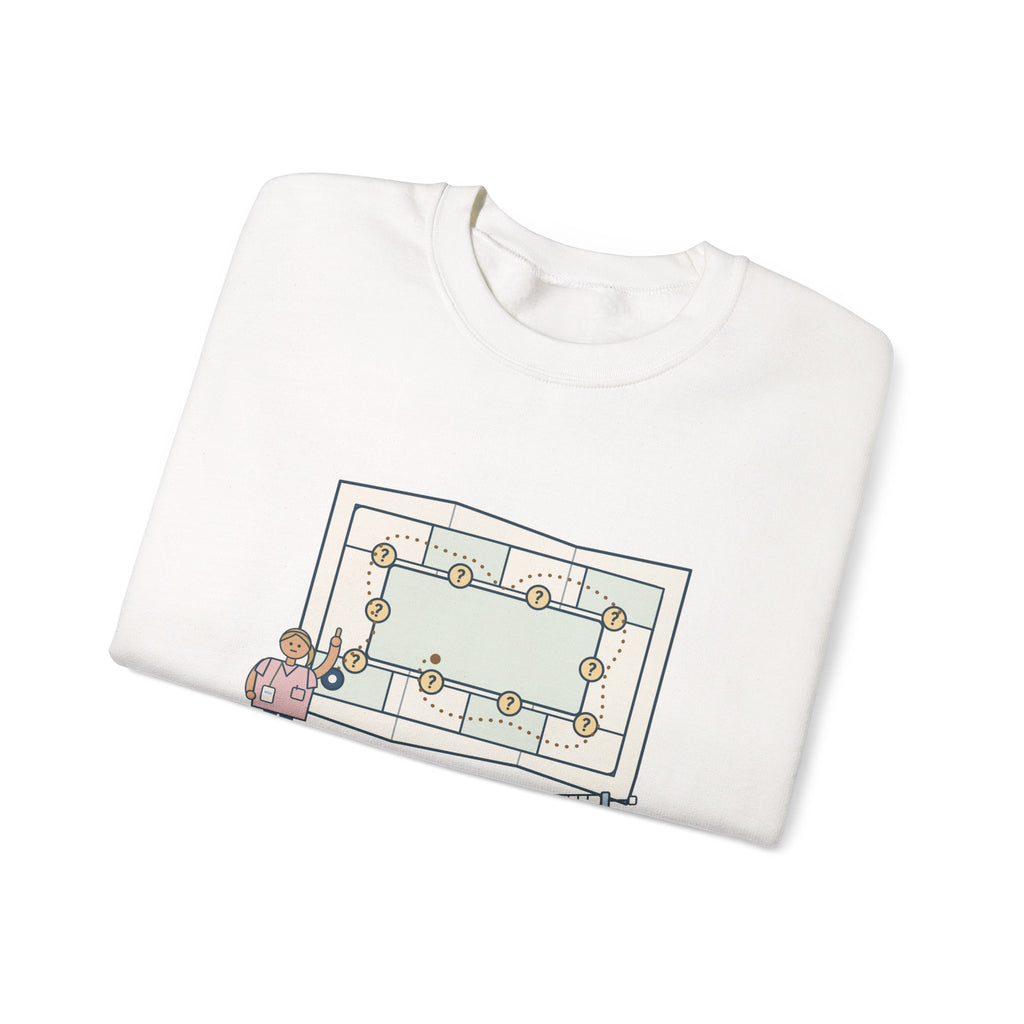 Float Pool Nurse Crewneck Sweatshirt - Where Does This Unit Keep the Flushes?
