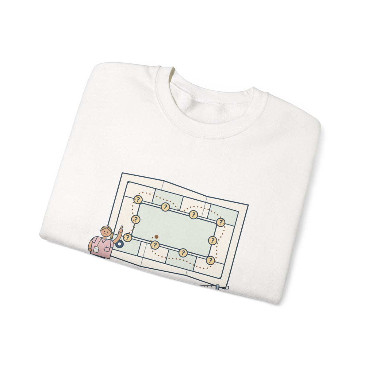 Float Pool Nurse Crewneck Sweatshirt - Where Does This Unit Keep the Flushes?