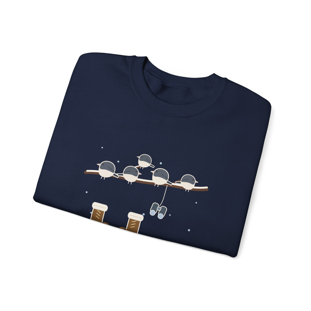 Winter Birders Crewneck Sweatshirt - Counting Juncos Until My Toes File a Complaint