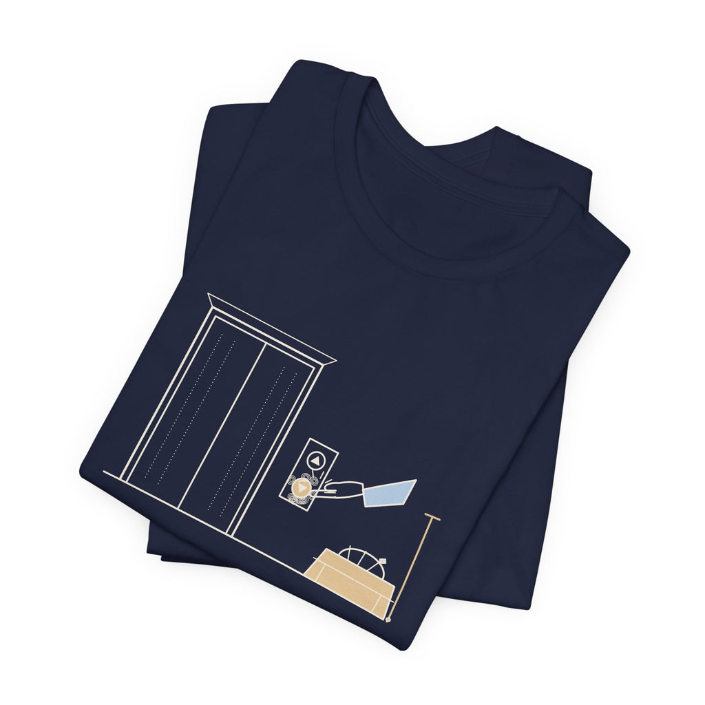 Elevator Mechanic T-Shirt - Press It Once. I Promise It Heard You. Funny Trade Tee