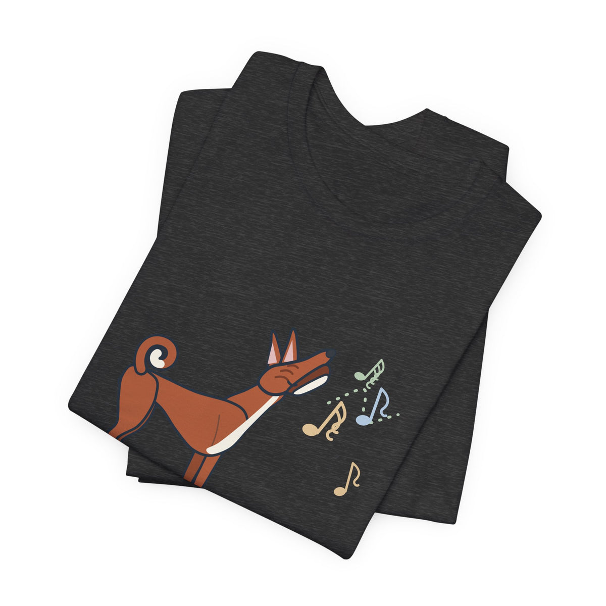 Basenji T-Shirt - Doesn't Bark. Yodels. Funny Barkless Dog Owner Tee