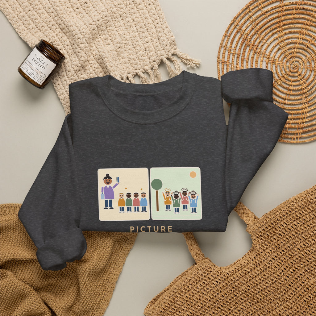 Picture Day Sweatshirt, Combed Twenty-Four Heads, All Messed Up by Recess, Funny Morning and Recess Crewneck