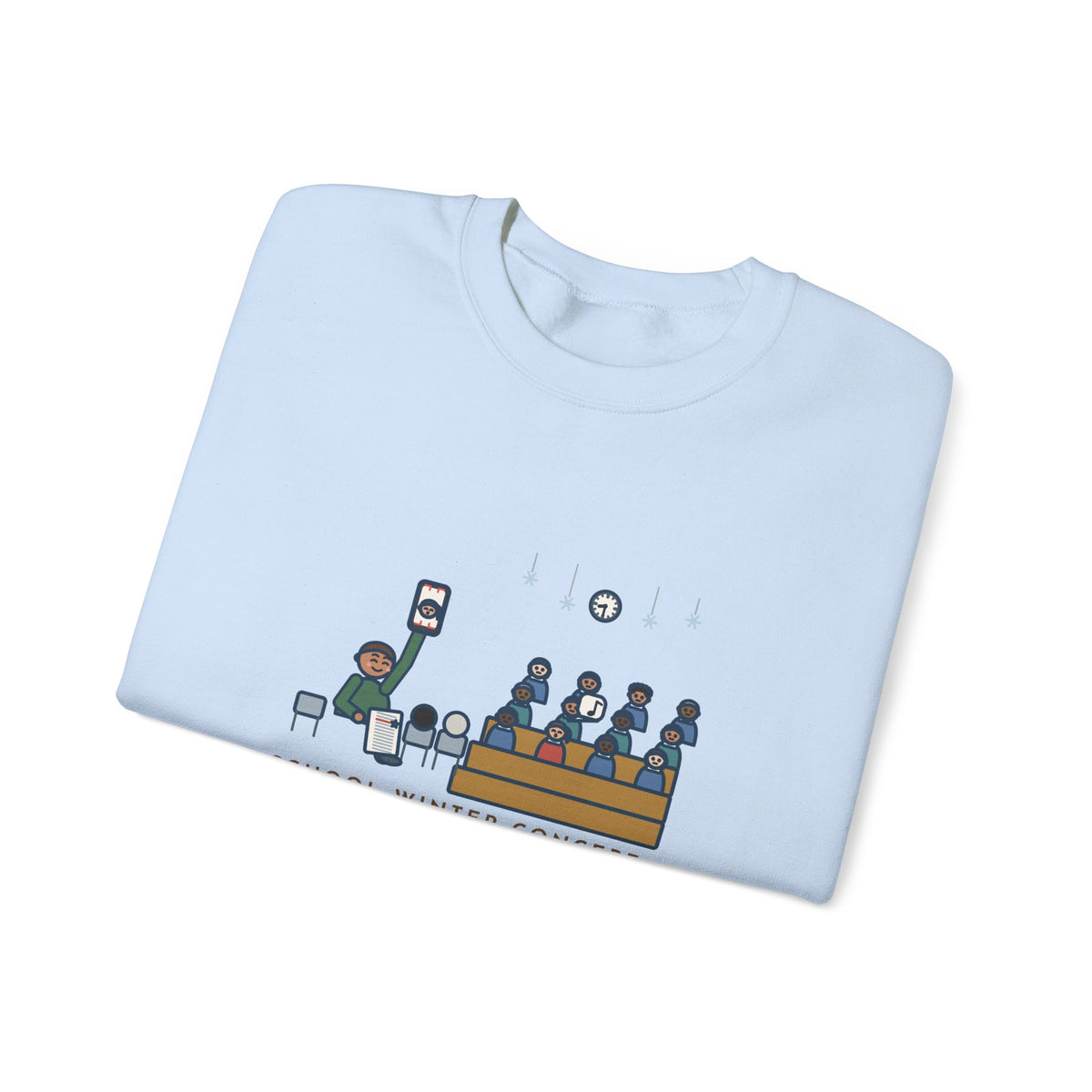Winter Concert Sweatshirt, Sat for Ninety Minutes, My Kid Sang One Line in the Third Song, Funny Concert Night Crewneck