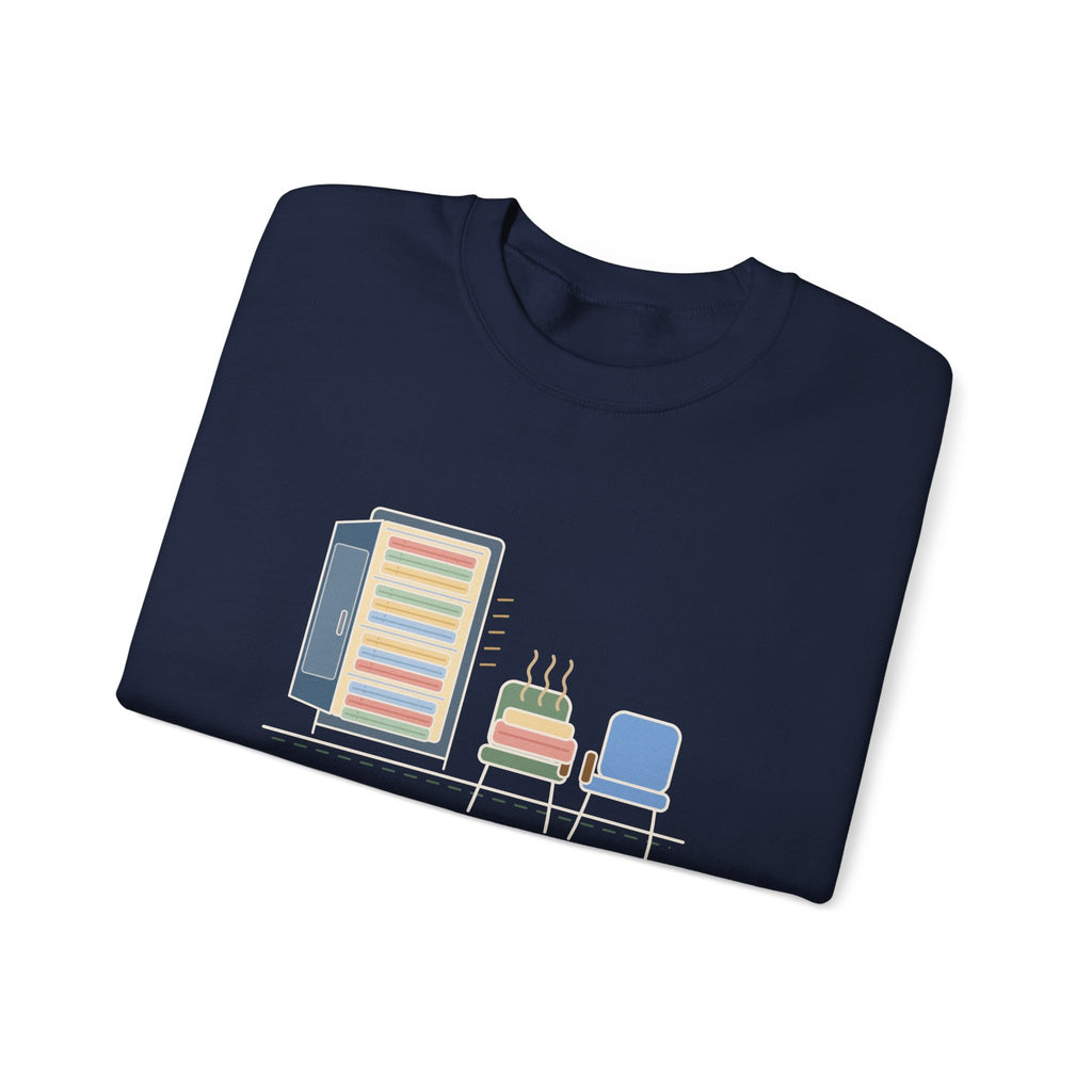 Chaplain Crewneck Sweatshirt - Mostly I Listen. Sometimes I Find Warm Blankets.
