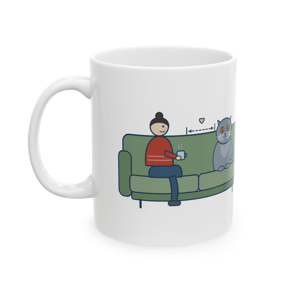 British Shorthair Coffee Mug - Loves You. From the Next Cushion Over. Cat Gift Mug