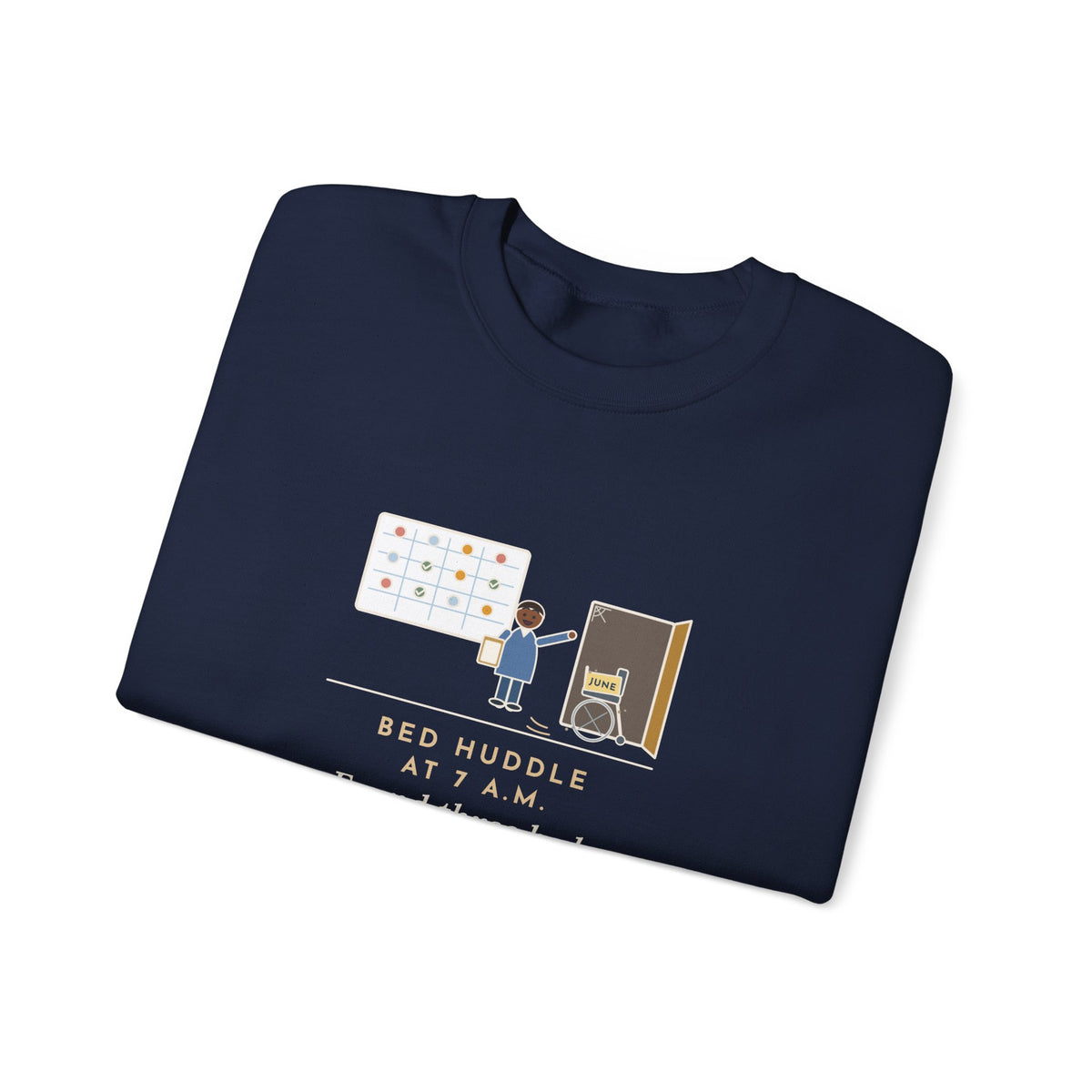 Bed Management Nurse Crewneck Sweatshirt - Three Beds and a Long-Lost Wheelchair