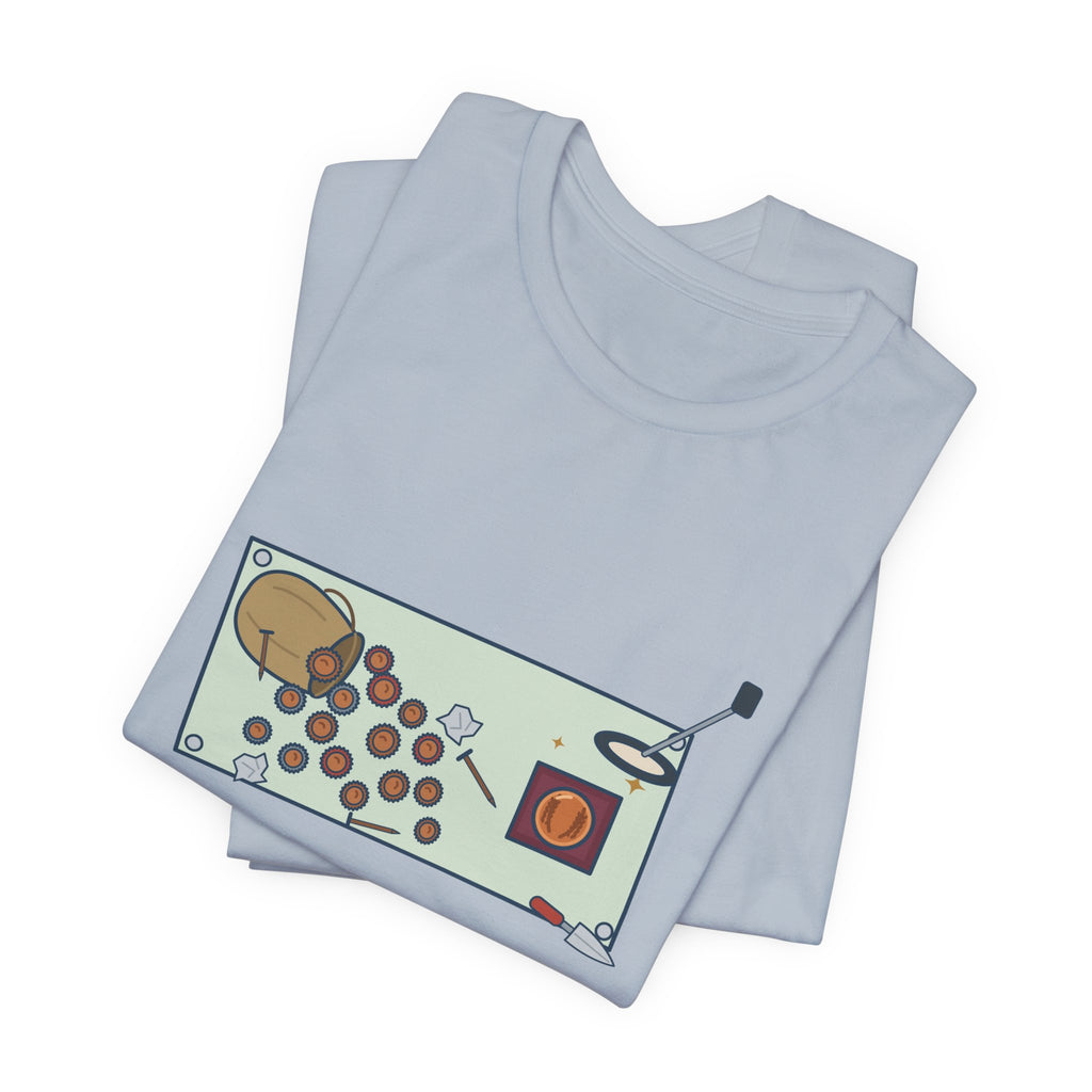 Metal Detecting T-Shirt - Forty Bottle Caps. One Wheat Penny. Funny Detectorist Tee