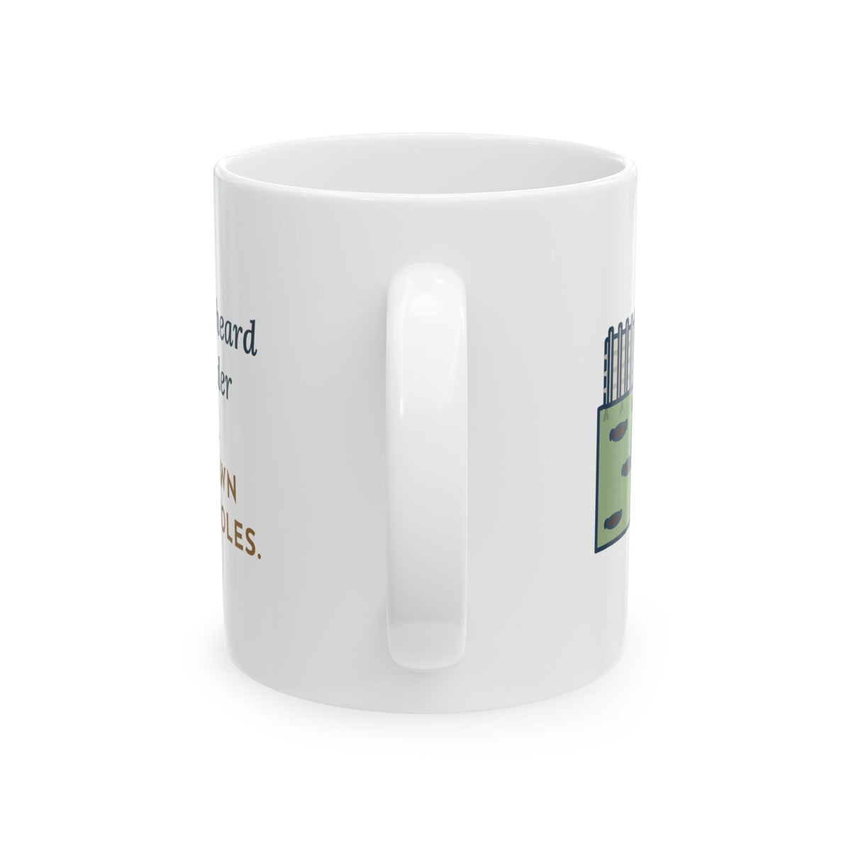 Border Terrier Coffee Mug - One Mole, Twelve Holes, One Muddy Nose