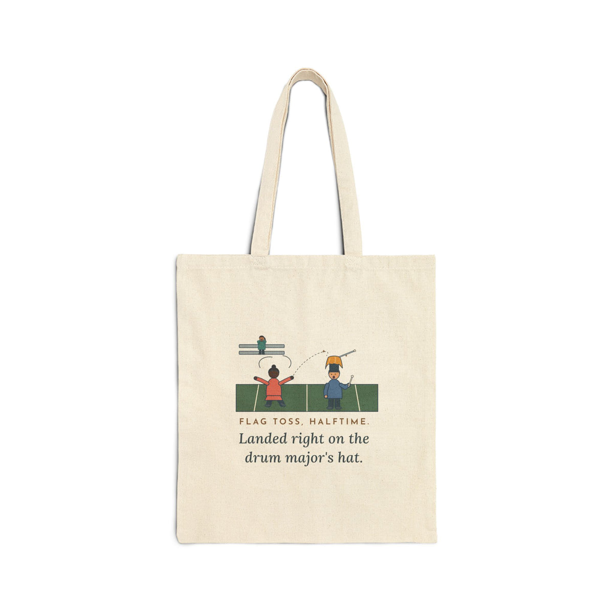 Color Guard Coach Tote Bag - Flag Toss Landed on the Drum Major's Hat Band Tote