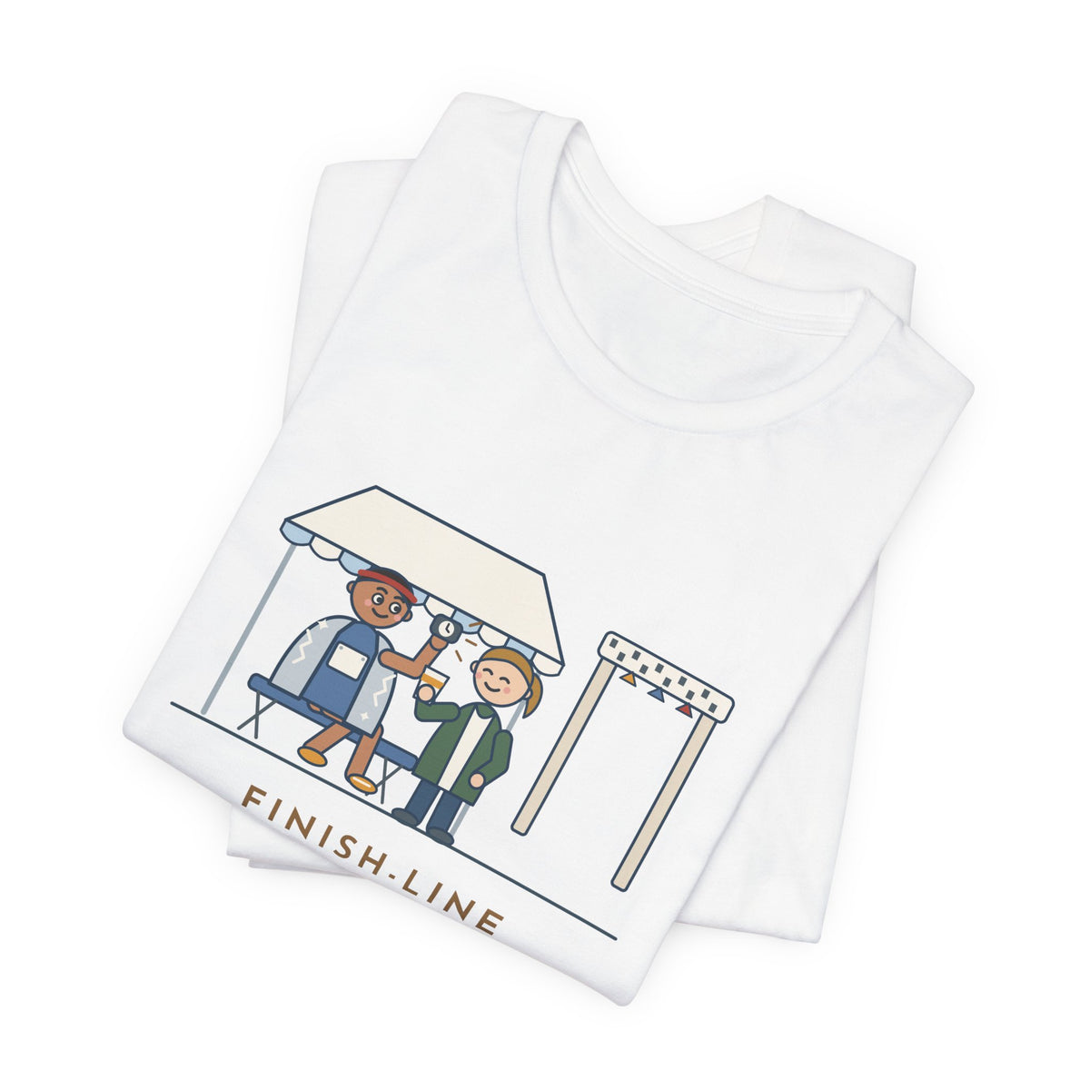 Marathon Medical Tent Nurse T-Shirt - He Asked About His Time First Finish Line Nurse Tee