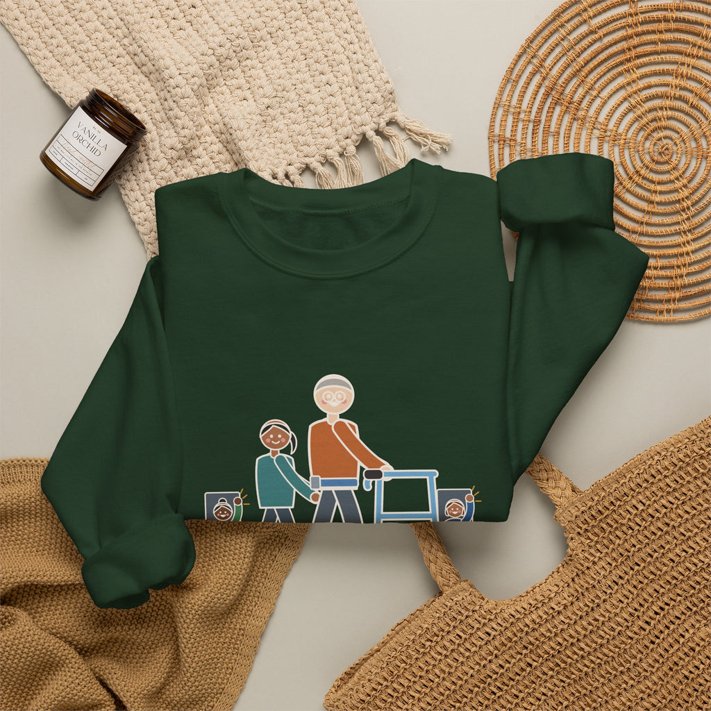 Inpatient Rehab Crewneck Sweatshirt - Ten Feet With the Walker Nurse Gift