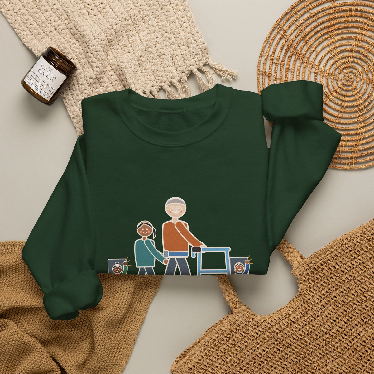 Inpatient Rehab Crewneck Sweatshirt - Ten Feet With the Walker Nurse Gift