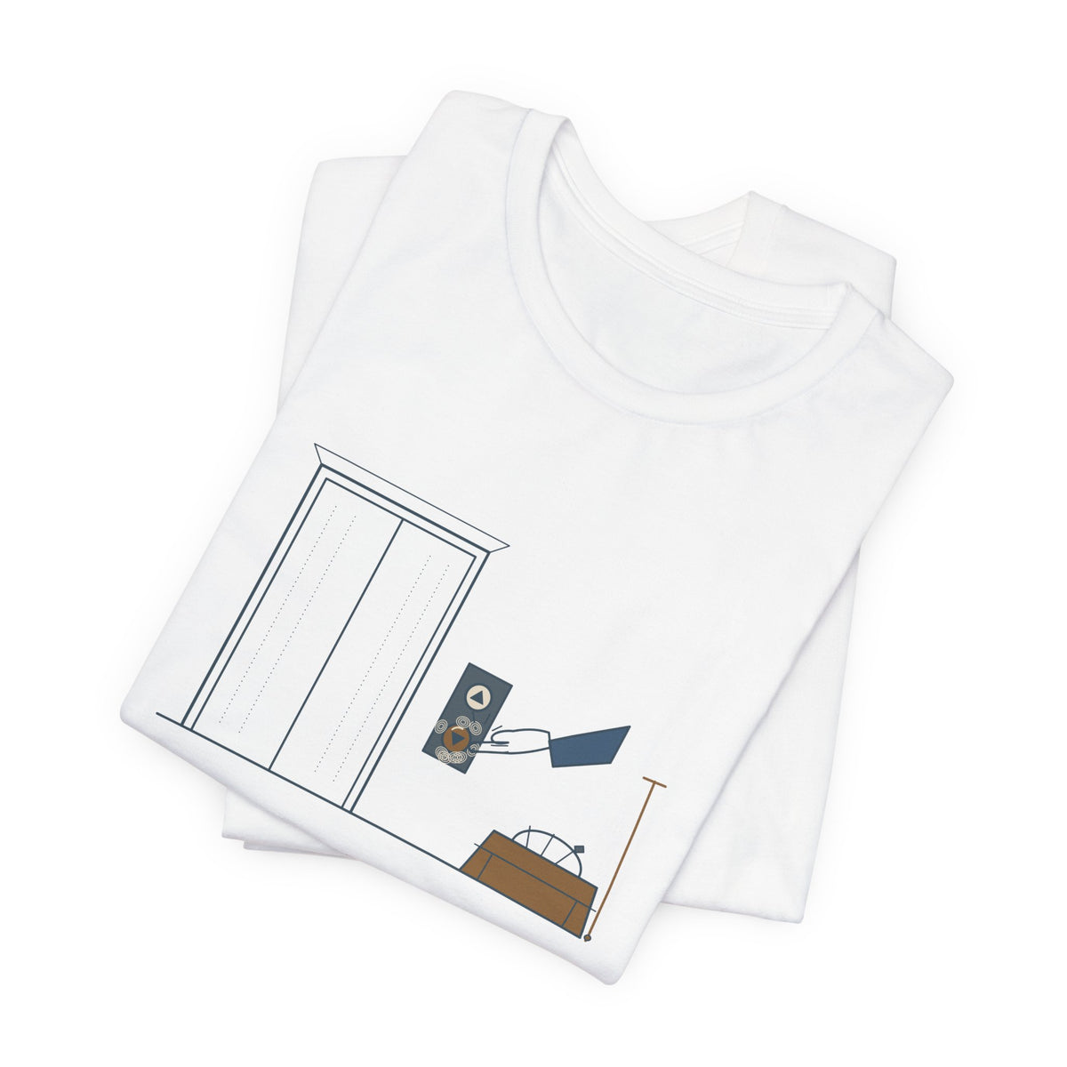 Elevator Mechanic T-Shirt - Press It Once. I Promise It Heard You. Funny Trade Tee